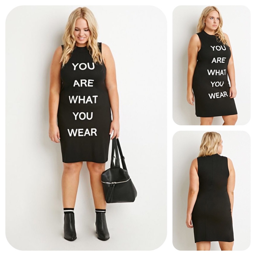 ❤SALE❤️ Plus Size Mock T neck Graphic Dress❤️
